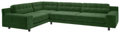 f3916bfffe87c39a4aa62449894bd4268415f42e70f9d63f48879449d05ac60f.jpg An Image of Habitat Hendricks Right Corner Velvet Sofa - Ink Blue