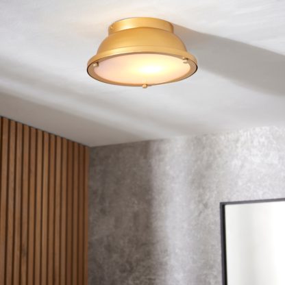 3dba69b184293bbd59b8e326e2634e924cb831c25f7e5994d36f2073d7006d0e.jpg An Image of Barton Bathroom 1 Light Flush Ceiling Fitting Black