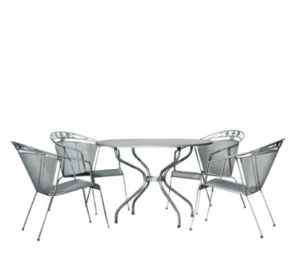 84dbd2d15ca33a857c97fdbdcb087984bf75ee93f81ac2be159fddaf6433f32e.jpg An Image of Royal Garden Elegance 4 Seater Metal Patio Set