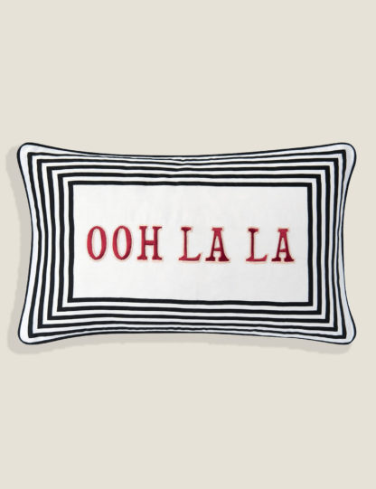 9cfa5db68515d8e2aca9823b9839180c30f1c7c2308b3068c9c8306ef19efd2b.jpg An Image of Yvonne Ellen Pure Cotton Ooh La La Cushion