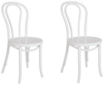 a763aacada1770a6e990df00789321da6ab57527ca483e203456a0cc6b99522b.jpg An Image of Habitat Larsa Pair of Solid Wood Dining Chairs - White