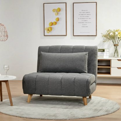 fa7e5035b73d5324a9978e2f22becd57261328a3f2b7f70204d5d053912cf47c.jpg An Image of Tara Fabric Sofa Bed Light Grey