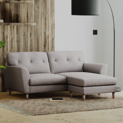 2fb867e822e1cbf0869178940fdbf194d3b24de701ef56847d263978d256dd51.jpg An Image of Sven Tonal Weave Corner Chaise Sofa Grey