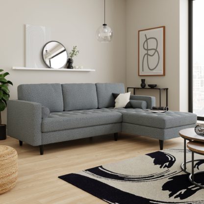507a4ef2c247bef5c755c02a70ee0e77fda30661a8c53320b746d6d6a9c6d25c.jpg An Image of Zoe Boucle Right Hand Corner Sofa Boucle Navy