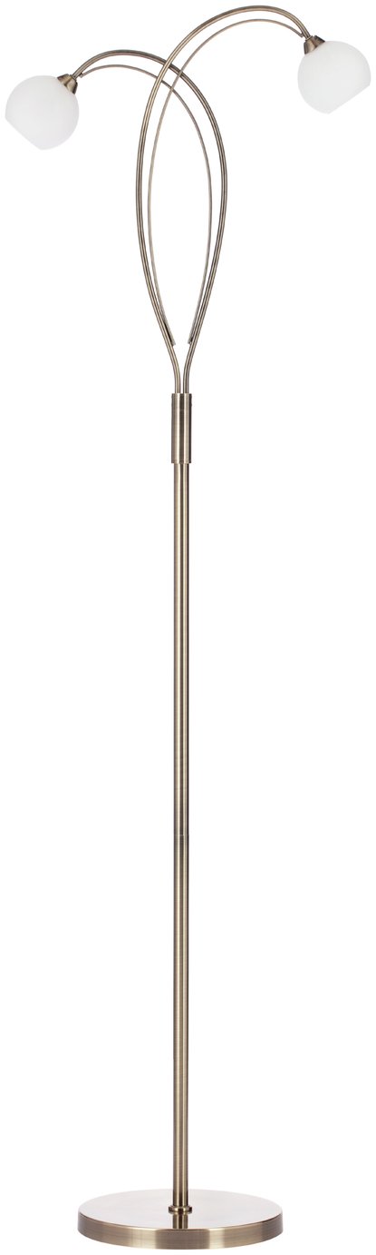 6d20ee699aa733eff73f5e29e3e2f930565c2ce14ce58a61815e6ae13aee0cc0.jpg An Image of BHS Acacia 2 Light Floor Lamp - Brass