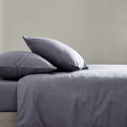 96c3638498bad589e4261c029f96149c43aba324fe0ddf06f4e541bcae512303.jpg An Image of Plain Dyed Folk Stone Blue 32cm Fitted Sheet Folkstone Blue