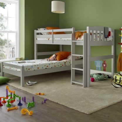 feaf30f4cc46e7238490fe37199640bec1445d07fc6a11e18fb4f68f72102fdd-1.jpg An Image of Max White Wooden Combination Bed Frame - 3ft Single
