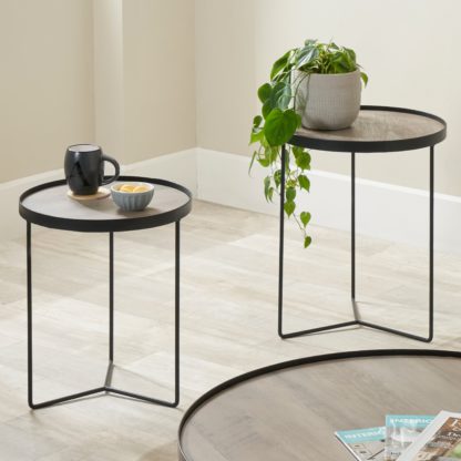 06ccf93614db356e6b94f928cccd7409d00ef895fc5bd828bfbc5e9aa60a62d9.jpg An Image of Pacific Brooke Nest of Side Tables, Iron Brown Brown