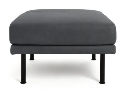 185a89e14bf027fcb49f20088be0b0c9c76f1efe41a5725570247b2fd1f639f4.jpg An Image of Habitat Moore Leather Footstool - Dark Grey