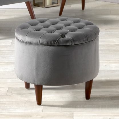 3c51d2486f4175e01840ec5ae35ac3d8c289caddd2aa990346768051112c6bac.jpg An Image of Pacific Alena Velvet Footstool Alena Tobacco
