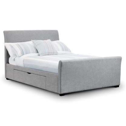 44f3e8717875fb346848ec425b462c60f892527b0469cd3c01e3b924e5c1ac47.jpg An Image of Capri Bed Frame with Drawers Grey