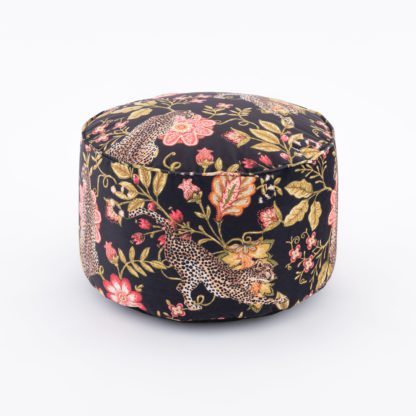 4de429c07ff0cd723e2a0b1ec278fcfb6508fdb880aa88926f088321e66d5ffd.jpg An Image of Paradise Cheetah Pouffe Green
