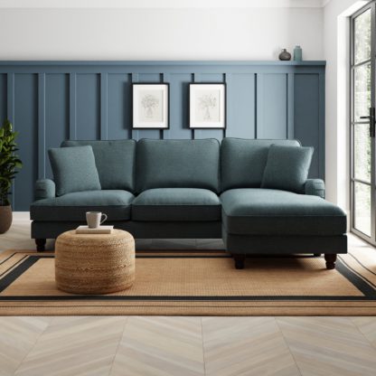 5c0e0a752eaec5248318bd0abe8912a2e07a5bc0869aa85319255ba59eed9fc5.jpg An Image of Beatrice Chunky Soft Chenille Corner Chaise Sofa Chunky Soft Chenille Natural