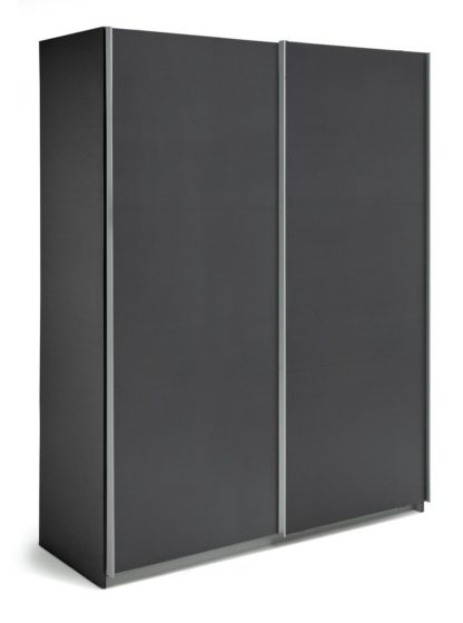 717e0c069efa94e8d18060d10aa1023bb575b76000b5feba294bedf4dfa3a36b.jpg An Image of Habitat Holsted 2 Door Sliding Wardrobe - Anthracite