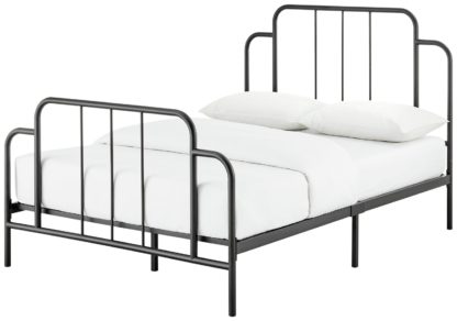 76d7f0eba46dfae0efbb28bbdeec0244e2f428b69811e7870c3efb657e59461e.jpg An Image of Habitat Jacques Double Metal Bed Frame - Black