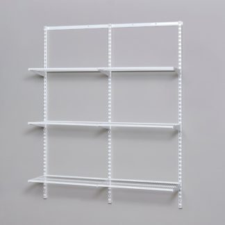 An Image of Elfa 2 Bay 6 Shelf Starter Kit 60x30cm White