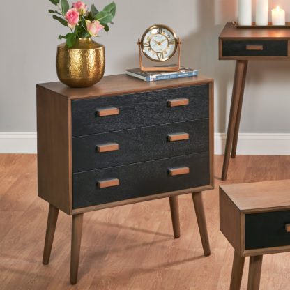 8f4bb0b36a1cb216d17b836bdaf220dcbc064dfa7f95a3021ba9c05fdcc16cf7.jpg An Image of Pacific Klee 3 Drawer Chest, Pine Black