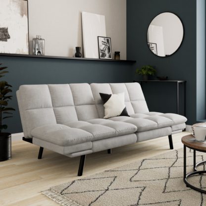 bd19baaa74881d7b46f27df76e2842746de0d35866e0f6c6d915ccc7ef5f7f6e.jpg An Image of Luis Soft Chenille Clic Clac Sofa Bed Burnt Orange