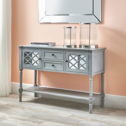 c3ee6438d476c5883e150f284a5c9dca6f1217a948a55cee0e387a5648bd86d3.jpg An Image of Pacific Puglia Large Sideboard, Painted Pine White