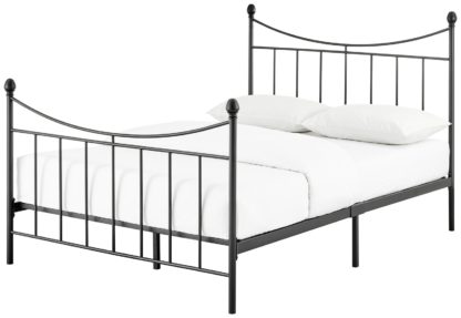 d10cf5a842d1406213b9f3568ad2fe522cf96de2a7e89d2028b5d2634ce78462.jpg An Image of Habitat Clara Double Metal Bed Frame - Black