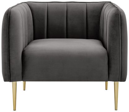 fc5d625ac7ddd5cb6c5b75b3f0d9c952b568d891123d93271a74e92525c45c6c.jpg An Image of Habitat Lola Velvet Chair - Charcoal