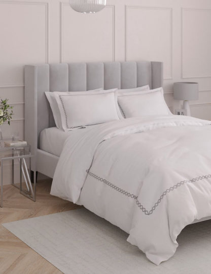 0d02ea577bb5b348b05c8c85ee01f600faad538c0fde84f2087e3033cb4c635b.jpg An Image of M&S Pure Cotton Embroidered Bedding Set