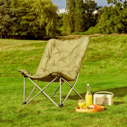 17dd24d266335df2cb7d387384a5a1ad4ccc0824b4586cb103d03734c0580b7f.jpg An Image of Padded Butterfly Folding Chair Tiger Lily