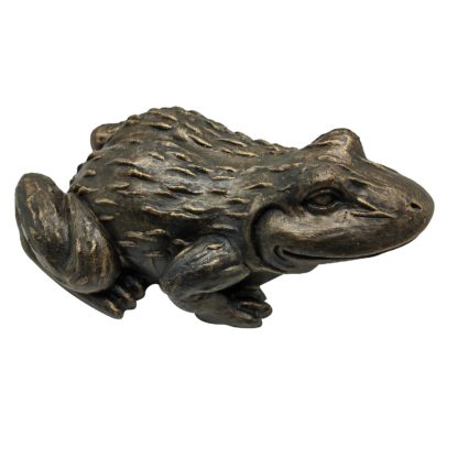 55591c8314f410679e88de9992f2e35d38364a74c64803eb9b50b628cd651612.jpg An Image of Bronze Look Frog Garden Ornament