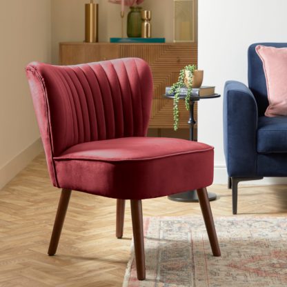 685fe9c3f3a8c6752eb88238fc9a46595c5a11253ca3e308a0f948ddf5713864.jpg An Image of Camille Velvet Cocktail Chair Camille Mineral Blue