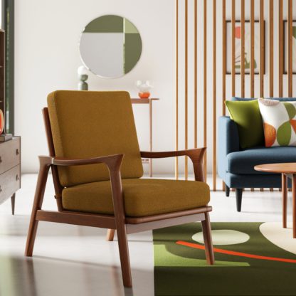 90dcc5568663843684f25bbc8ec9eee511d9e818aac64c9027e6b3eb8caa7174.jpg An Image of Elements Maddox Self Assembly Boucle Accent Chair Bottle (Green)