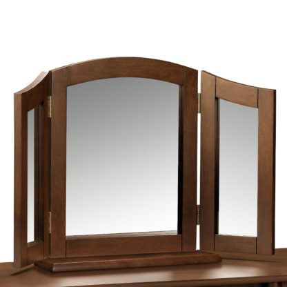 9a10bc44a17d4f2aaa3bed2ebd3320365b6fed06870ef71d7ab0d58f176cba4d.jpg An Image of Minuet Wenge Dressing Table Triple Mirror - 81 x 50 cm