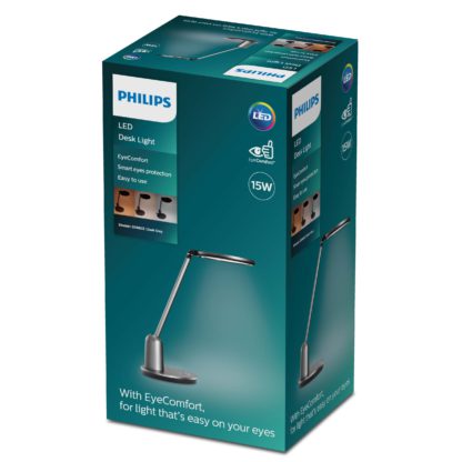 aad80087a49e5fcf532fca7249433613c7d04d4362aa56fb4e350fd185001743.jpg An Image of Philips Einstein Integrated LED Desk Lamp Grey