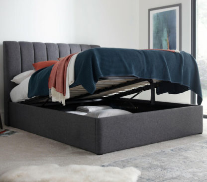 ae7803abc93ca190bb7b6c8e81be7842258bf04828682764f0dd65c9ea120bdc.jpg An Image of Autumn - Super King Size - Ottoman Storage Bed - Grey - Fabric - 6ft