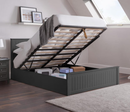 af1f2e8fb8b46f95b62dcc026f81f3d6b8a4151f5b12c5e7585e642fbd5c3077-1.jpg An Image of Maine - Double - Ottoman Storage Bed - Dark Grey - Wooden - 4ft6