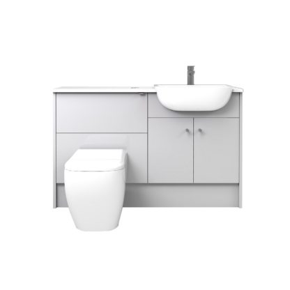 bd7a2b236a62f1dcd18ebfe0558c872316366a1cbf9454cd0642816a2cb7cf15.jpg An Image of Bathstore Portfolio Fitted Bathroom Furniture (W)1240mm x (D)320mm - Gloss Light Grey
