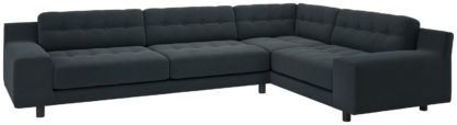 0507352da3cc29f6e036aa68f4a7291d405fcdc8559fe6b38f1c9988e11c267d.jpg An Image of Habitat Hendricks Left Corner Velvet Sofa - Charcoal