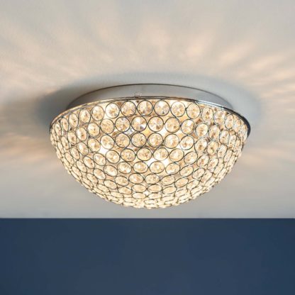 080eb43e27316d825b1b3bad7ff420fcf1cdcd4715a3be13dbd7b96197353a47.jpg An Image of Daless Bathroom Flush Ceiling Light - Chrome Effect