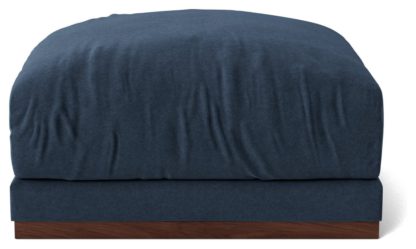 1129f239d7ea9272e9d87ec6a66829fac9653d33818d1bc3e0079c6b551861b4.jpg An Image of Swoon Denver Velvet Ottoman Footstool - Biscuit