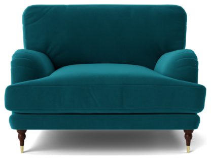 13223ee3ef961084621d2f76da33e89a4c9e7f81a01863dcadc7054779baf530.jpg An Image of Swoon Charlbury Velvet Cuddle Chair - Granite Grey