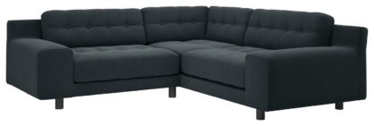 1526a0191fc3cf819c5fa00156c363f4f72184626571620afe66bec78e7a9de8.jpg An Image of Habitat Hendricks Left Corner Velvet Sofa - Charcoal