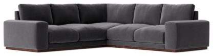 1c247627af635f545246525009344a2e263bfec2252960e44d0dc56ee754c4f1.jpg An Image of Swoon Denver Velvet 5 Seater Corner Sofa - Fern Green