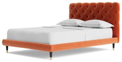 1e378942dd9e09b192f0c0715d21d15a3e674340493c465b4486f9b1a7f0cb37.jpg An Image of Swoon Burbage Kingsize Velvet Bed Frame - Burnt Orange