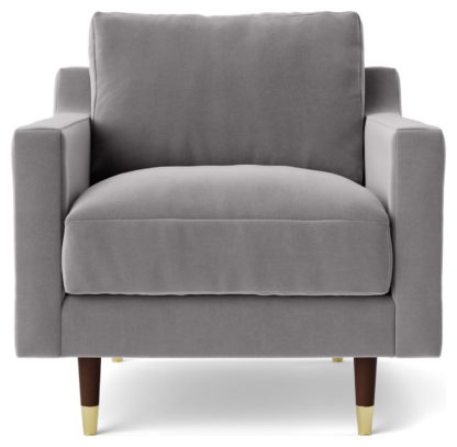1e4cc66f6d3af409c0347510f7bb81d20235dd4f1096bb8223b82f9e2d96865e.jpg An Image of Swoon Rieti Fabric Armchair - Indigo Blue