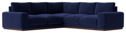 1f0db4305672dd0c6e5f65b52a5d71b086e58398d7b75bd042177ca2a946e209.jpg An Image of Swoon Denver Velvet 5 Seater Corner Sofa - Fern Green
