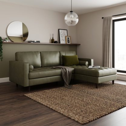 22467461b9dfe0d861a63606865d6a6c13722bf1cb53961826ad81d4b99d7f9b.jpg An Image of Zoe Distressed Faux Leather Right Hand Corner Sofa Grey