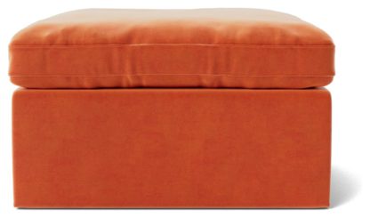 3070a05308f08441c4b8557e037908471d81aaeafff29970f7da6c41dcf64d20.jpg An Image of Swoon Seattle Velvet Ottoman Footstool - Silver Grey