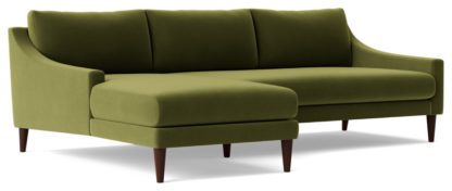 3289ae62346804cae35b037c0581028f06e8e3669230ebff03841950f1b60d96.jpg An Image of Swoon Turin Velvet Left Hand Corner Sofa - Silver Grey