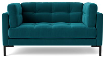 357766c2762181d213b1d3707604446bbcd72bc80080ede9aa84c35b4ed478a5.jpg An Image of Swoon Landau Velvet Cuddle Chair - Ink Blue