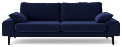 36bfd0f2717cdb8ffc008c34145789b2b053e3c61829cf422178f561e6d09f2f.jpg An Image of Swoon Tulum Velvet 3 Seater Sofa - Taupe