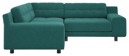 37335c570cf042871c479bcca14d16590491a8ba140699773c5ce5c2c51b878a.jpg An Image of Habitat Hendricks Right Corner Velvet Sofa - Teal